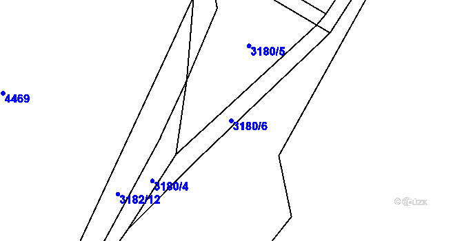 Parcela st. 3180/6 v KÚ Havlíčkův Brod, Katastrální mapa