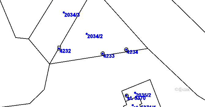 Parcela st. 4233 v KÚ Havlíčkův Brod, Katastrální mapa