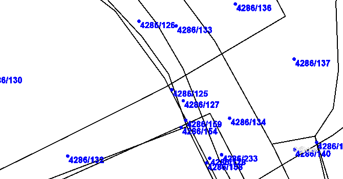 Parcela st. 4286/125 v KÚ Havlíčkův Brod, Katastrální mapa