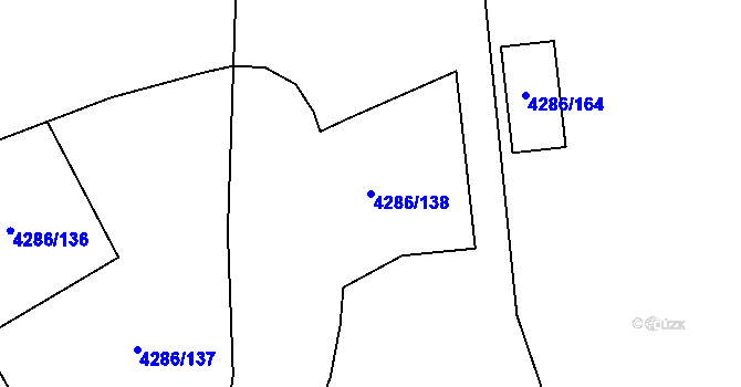 Parcela st. 4286/138 v KÚ Havlíčkův Brod, Katastrální mapa