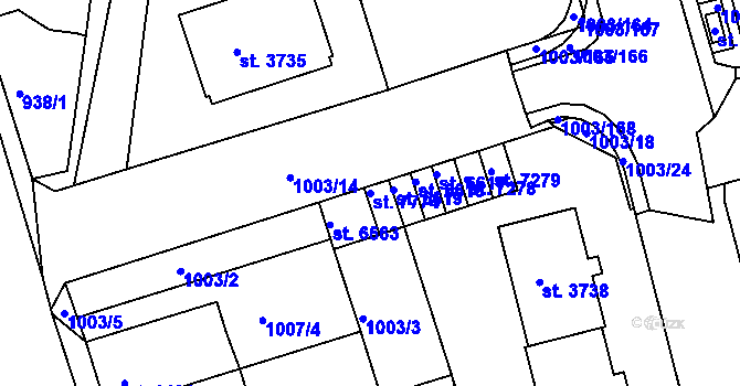 Parcela st. 7774 v KÚ Havlíčkův Brod, Katastrální mapa