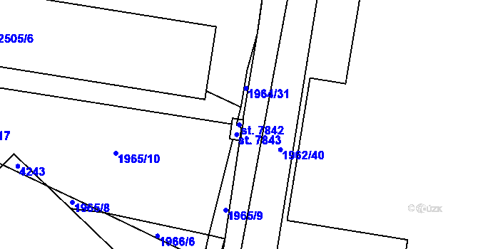 Parcela st. 7842 v KÚ Havlíčkův Brod, Katastrální mapa