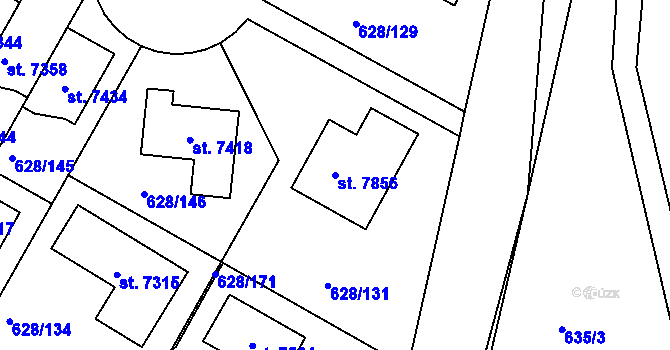 Parcela st. 7856 v KÚ Havlíčkův Brod, Katastrální mapa
