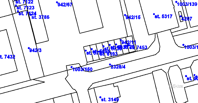 Parcela st. 6193 v KÚ Havlíčkův Brod, Katastrální mapa