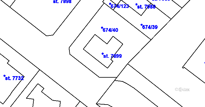 Parcela st. 7899 v KÚ Havlíčkův Brod, Katastrální mapa