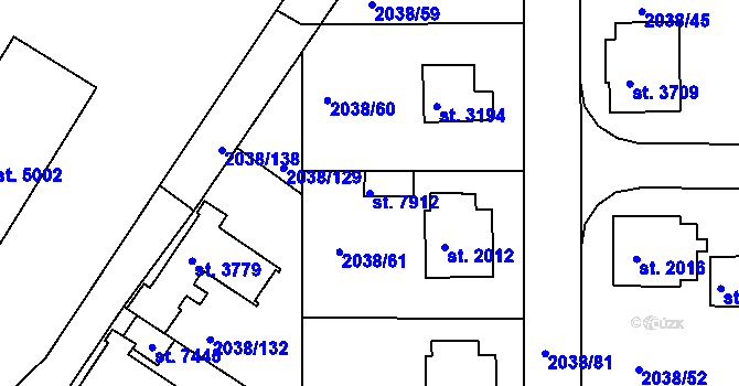 Parcela st. 7912 v KÚ Havlíčkův Brod, Katastrální mapa