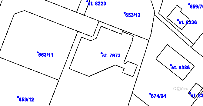 Parcela st. 7973 v KÚ Havlíčkův Brod, Katastrální mapa