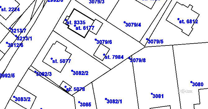 Parcela st. 7984 v KÚ Havlíčkův Brod, Katastrální mapa