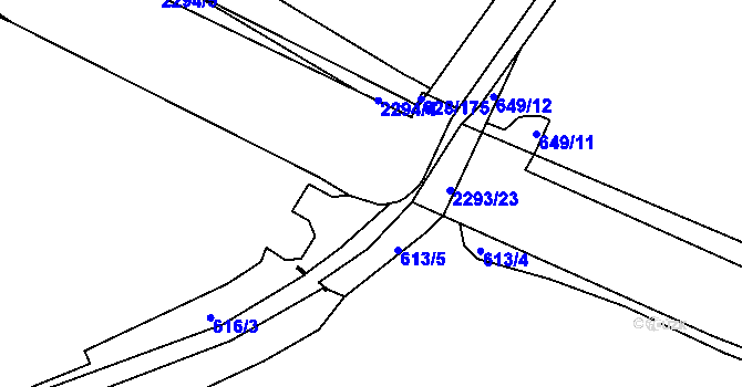 Parcela st. 616/5 v KÚ Havlíčkův Brod, Katastrální mapa