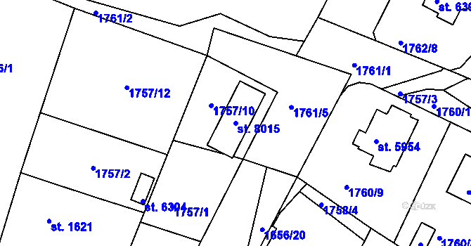 Parcela st. 8015 v KÚ Havlíčkův Brod, Katastrální mapa