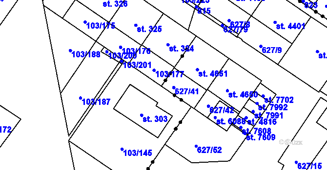 Parcela st. 4413 v KÚ Havlíčkův Brod, Katastrální mapa