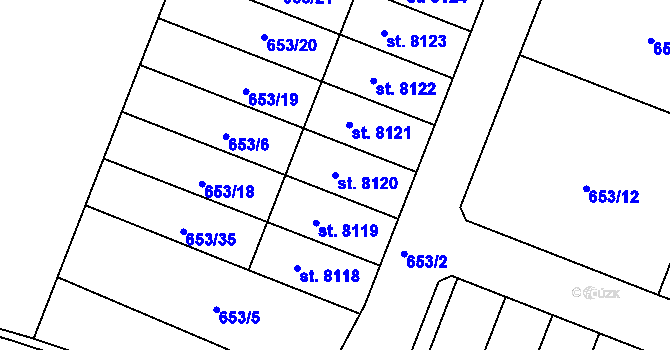 Parcela st. 8120 v KÚ Havlíčkův Brod, Katastrální mapa