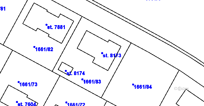 Parcela st. 8173 v KÚ Havlíčkův Brod, Katastrální mapa