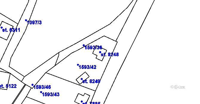 Parcela st. 8248 v KÚ Havlíčkův Brod, Katastrální mapa