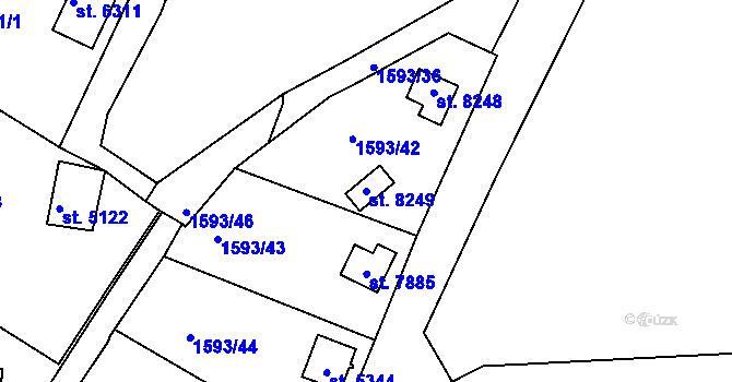Parcela st. 8249 v KÚ Havlíčkův Brod, Katastrální mapa