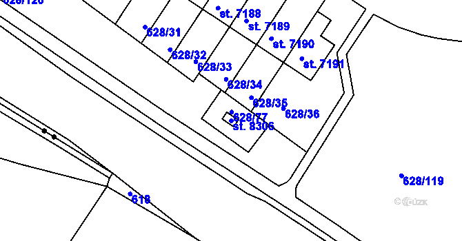 Parcela st. 8306 v KÚ Havlíčkův Brod, Katastrální mapa