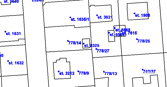 Parcela st. 8325 v KÚ Havlíčkův Brod, Katastrální mapa