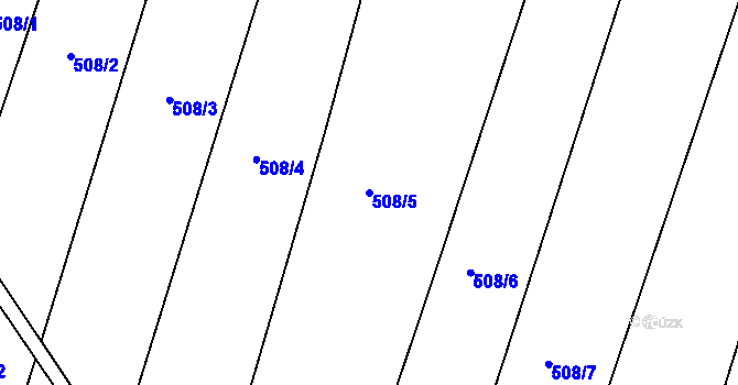 Parcela st. 508/5 v KÚ Perknov, Katastrální mapa