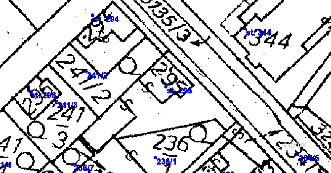 Parcela st. 295 v KÚ Havlíčkova Borová, Katastrální mapa