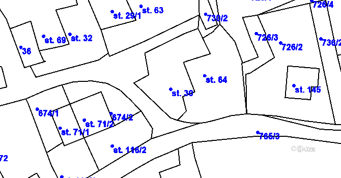 Parcela st. 30 v KÚ Havlovice u Domažlic, Katastrální mapa