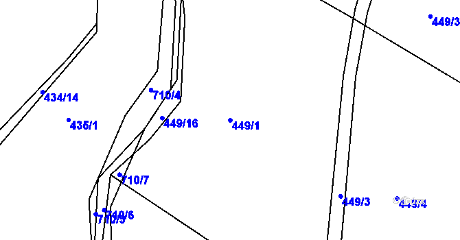 Parcela st. 449/1 v KÚ Havlovice u Domažlic, Katastrální mapa