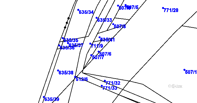 Parcela st. 507/6 v KÚ Havlovice u Domažlic, Katastrální mapa