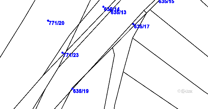 Parcela st. 635/18 v KÚ Havlovice u Domažlic, Katastrální mapa