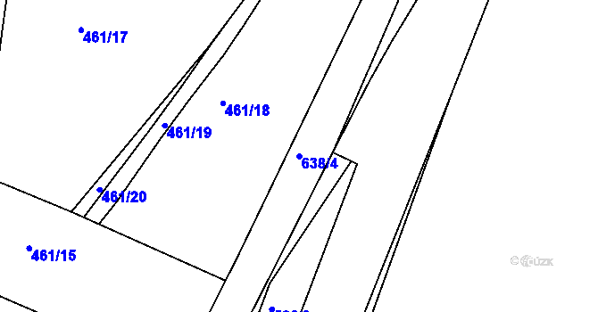 Parcela st. 638/4 v KÚ Havlovice u Domažlic, Katastrální mapa