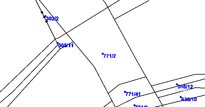 Parcela st. 771/2 v KÚ Havlovice u Domažlic, Katastrální mapa