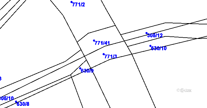 Parcela st. 771/3 v KÚ Havlovice u Domažlic, Katastrální mapa