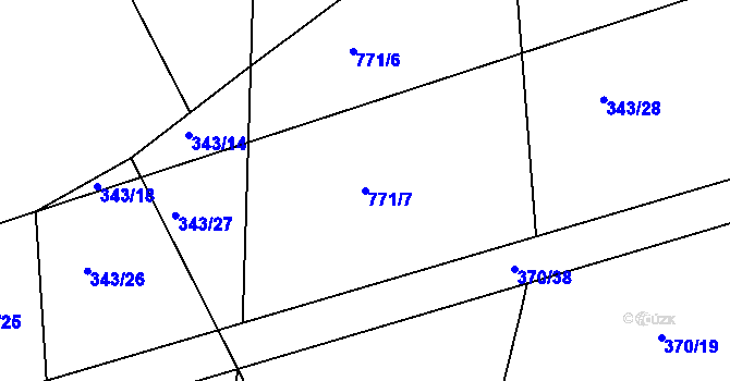 Parcela st. 771/7 v KÚ Havlovice u Domažlic, Katastrální mapa