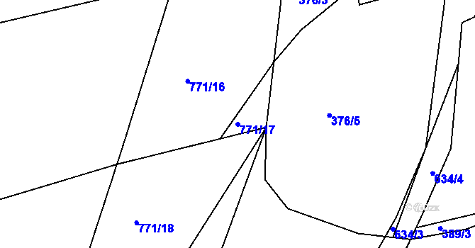 Parcela st. 771/17 v KÚ Havlovice u Domažlic, Katastrální mapa