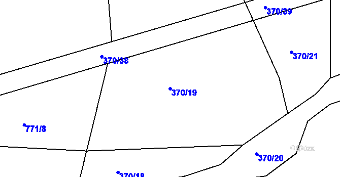 Parcela st. 370/19 v KÚ Havlovice u Domažlic, Katastrální mapa