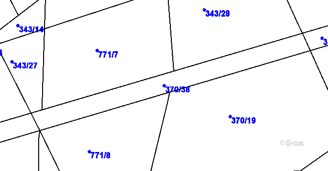 Parcela st. 370/38 v KÚ Havlovice u Domažlic, Katastrální mapa