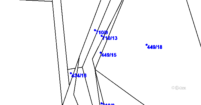 Parcela st. 449/15 v KÚ Havlovice u Domažlic, Katastrální mapa