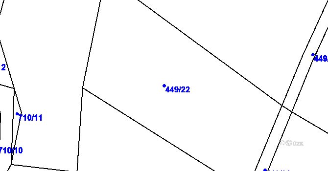 Parcela st. 449/22 v KÚ Havlovice u Domažlic, Katastrální mapa