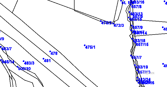 Parcela st. 475 v KÚ Havlovice u Domažlic, Katastrální mapa
