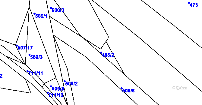 Parcela st. 483/2 v KÚ Havlovice u Domažlic, Katastrální mapa