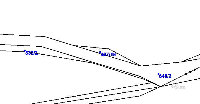 Parcela st. 487/18 v KÚ Havlovice u Domažlic, Katastrální mapa
