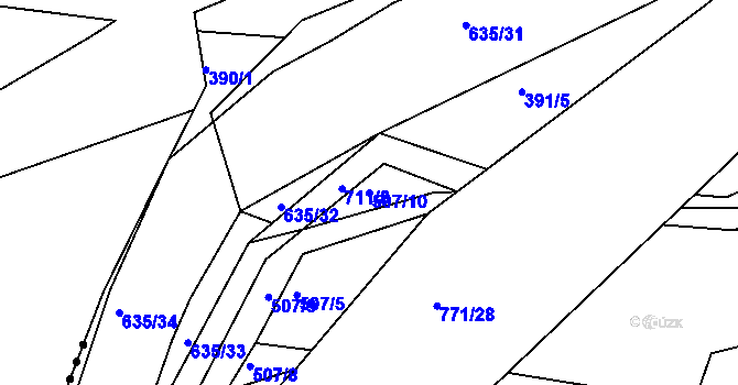 Parcela st. 507/10 v KÚ Havlovice u Domažlic, Katastrální mapa