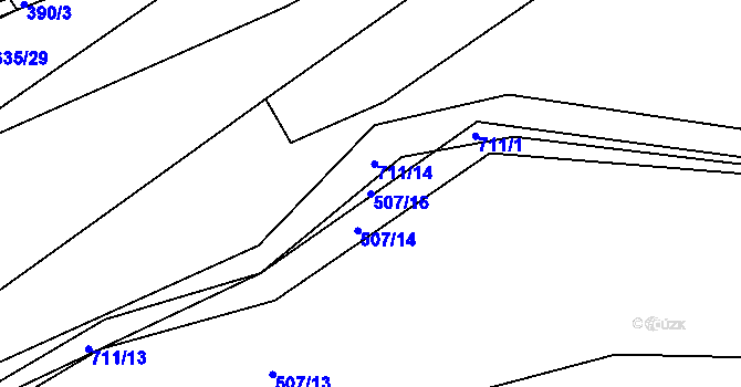 Parcela st. 507/16 v KÚ Havlovice u Domažlic, Katastrální mapa
