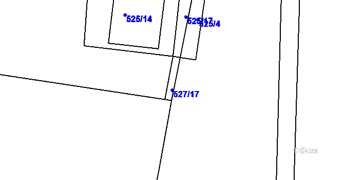 Parcela st. 527/17 v KÚ Havlovice u Domažlic, Katastrální mapa
