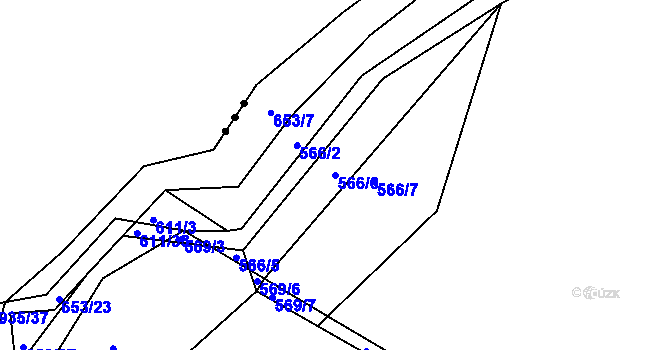Parcela st. 566/6 v KÚ Havlovice u Domažlic, Katastrální mapa