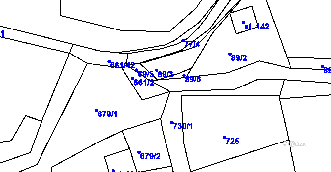 Parcela st. 661/3 v KÚ Havlovice u Domažlic, Katastrální mapa