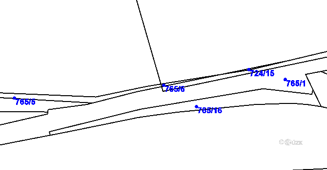 Parcela st. 765/6 v KÚ Havlovice u Domažlic, Katastrální mapa