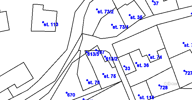 Parcela st. 797 v KÚ Havlovice u Domažlic, Katastrální mapa