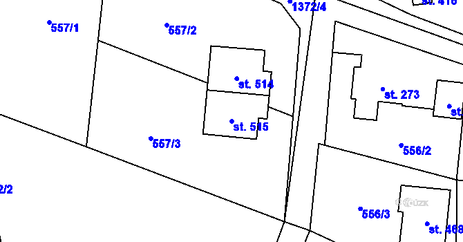 Parcela st. 515 v KÚ Havlovice, Katastrální mapa