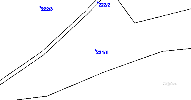 Parcela st. 221/1 v KÚ Havlovice, Katastrální mapa