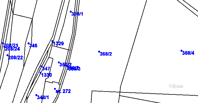 Parcela st. 368/2 v KÚ Havlovice, Katastrální mapa