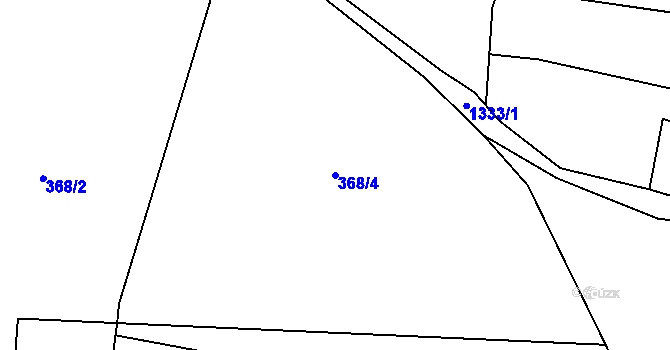 Parcela st. 368/4 v KÚ Havlovice, Katastrální mapa